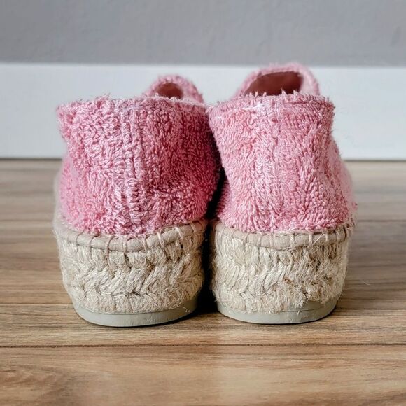 Manebi Italy Sydney Terry Double Sole Platform Espadrilles Pastel Rose 40 - Picture 10 of 15
